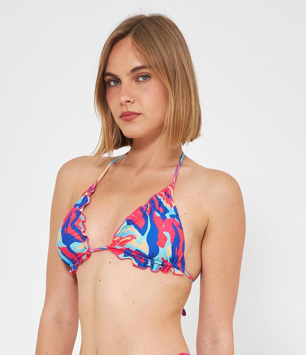 Bikini top Triangolo Con Ruches