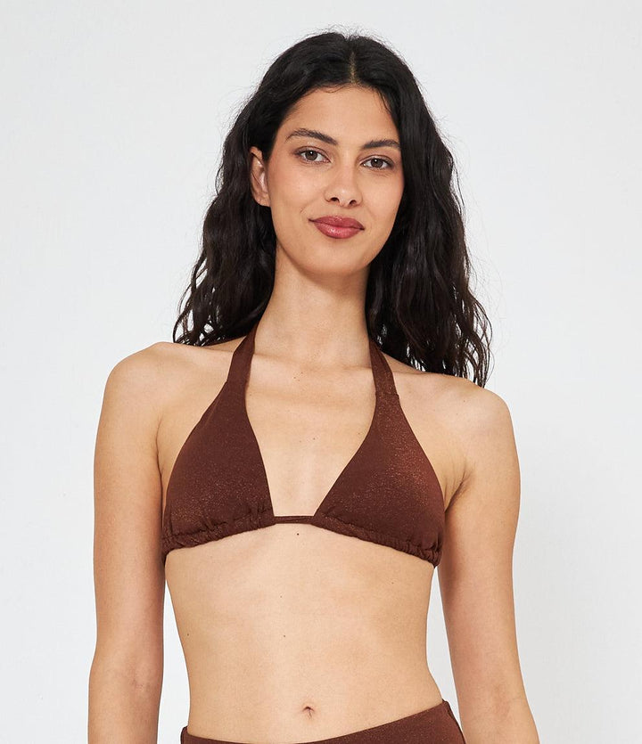 Bikini top Triangolo Halter lurex