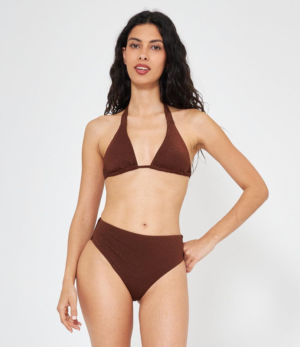 Bikini top Triangolo Halter lurex
