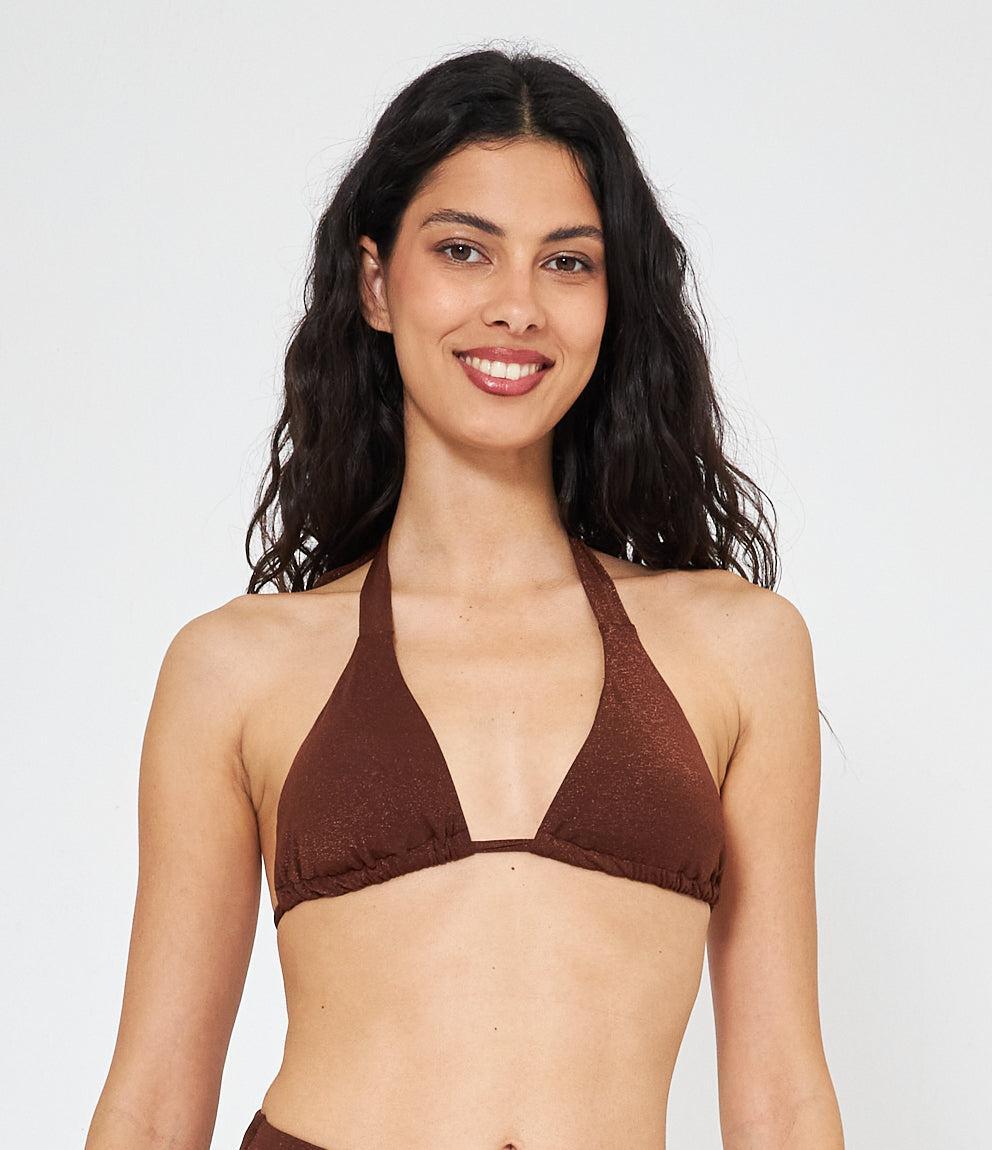 Bikini top Triangolo Halter lurex