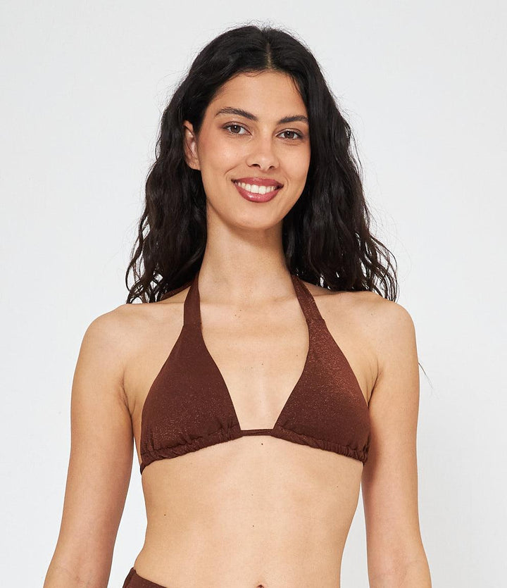 Bikini top Triangolo Halter lurex