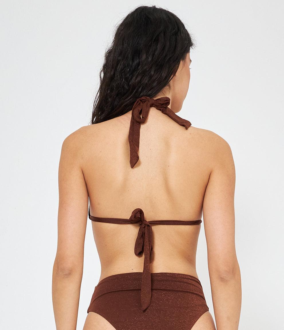 Bikini top Triangolo Halter lurex