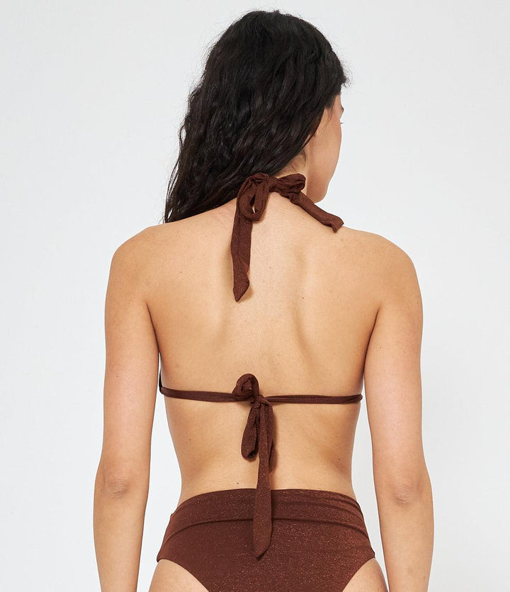 Bikini top Triangolo Halter lurex