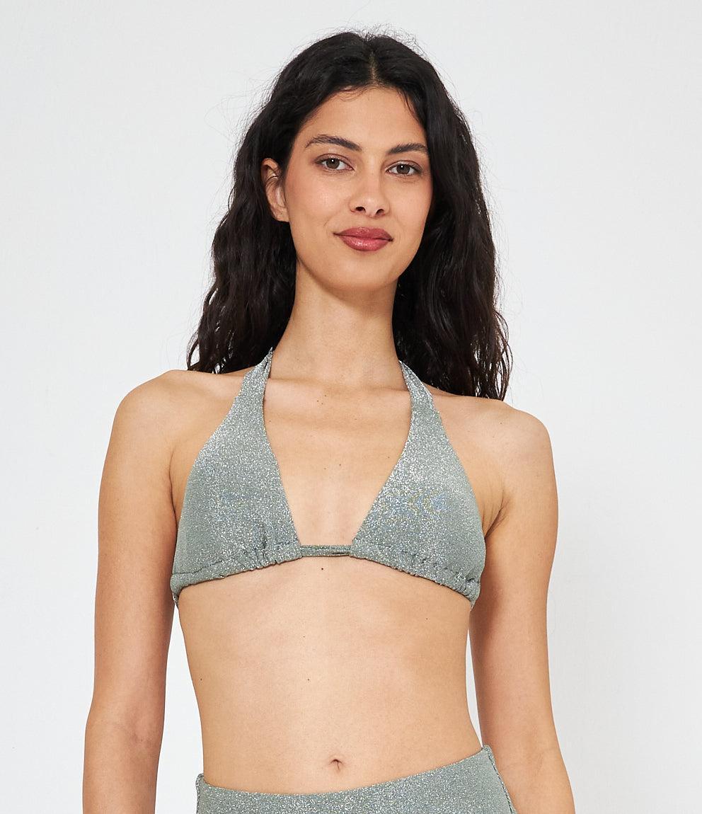 Bikini top Triangolo Halter lurex