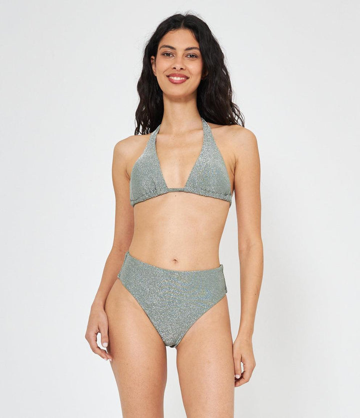 Bikini top Triangolo Halter lurex