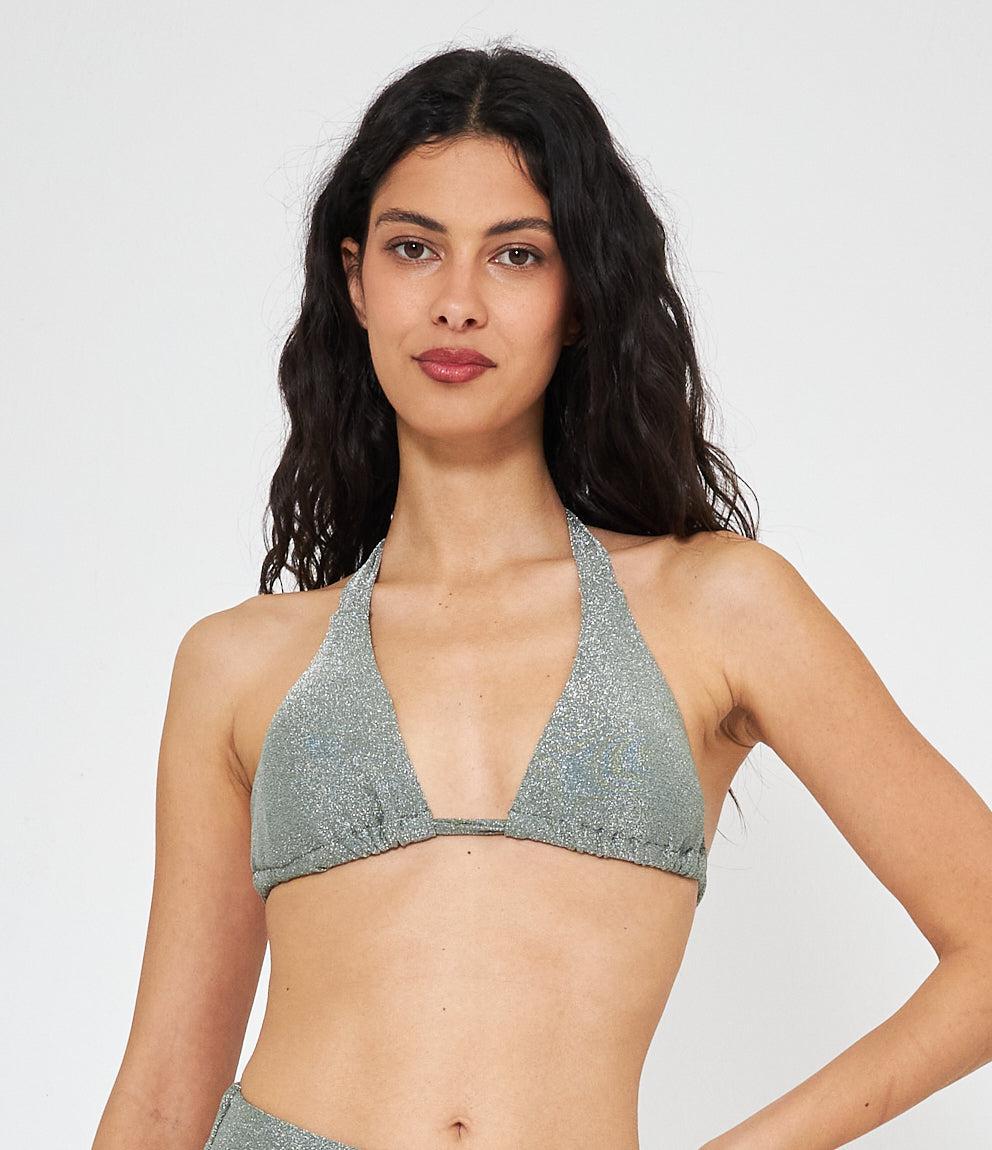 Bikini top Triangolo Halter lurex