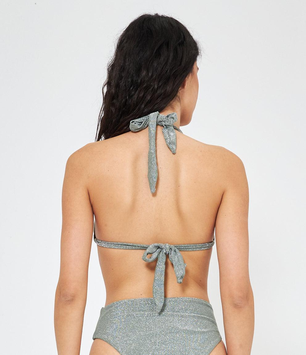 Bikini top Triangolo Halter lurex