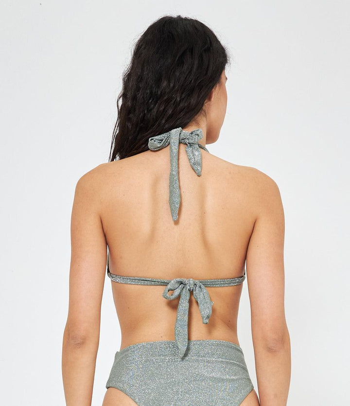 Bikini top Triangolo Halter lurex