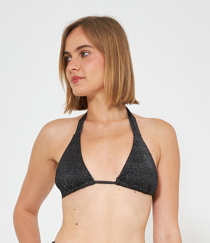 Bikini top Triangolo Halter lurex