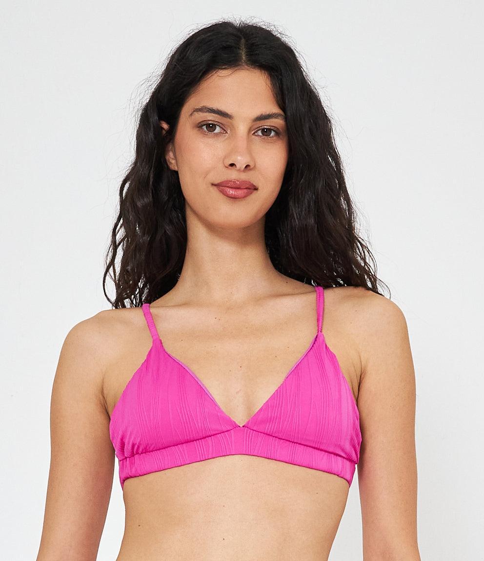 Bikini top Triangolare A Costine
