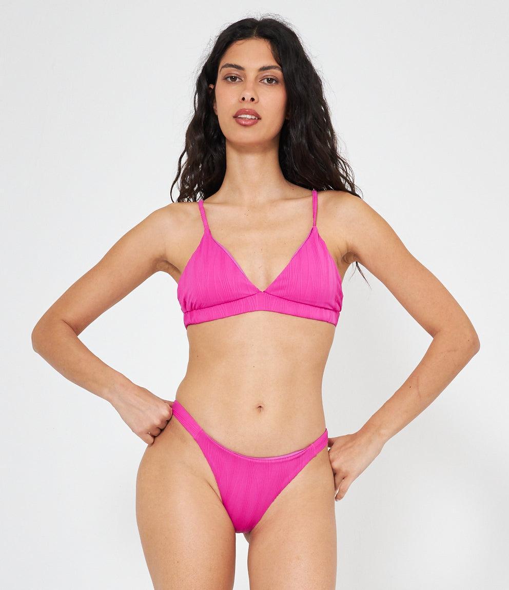 Bikini top Triangolare A Costine
