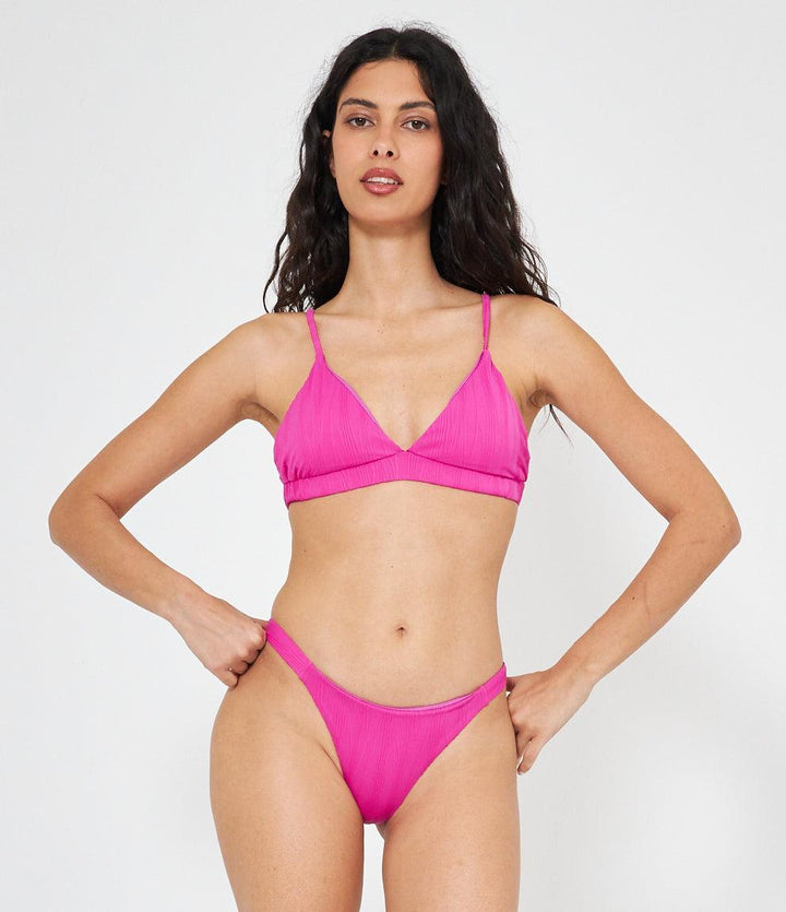 Bikini top Triangolare A Costine