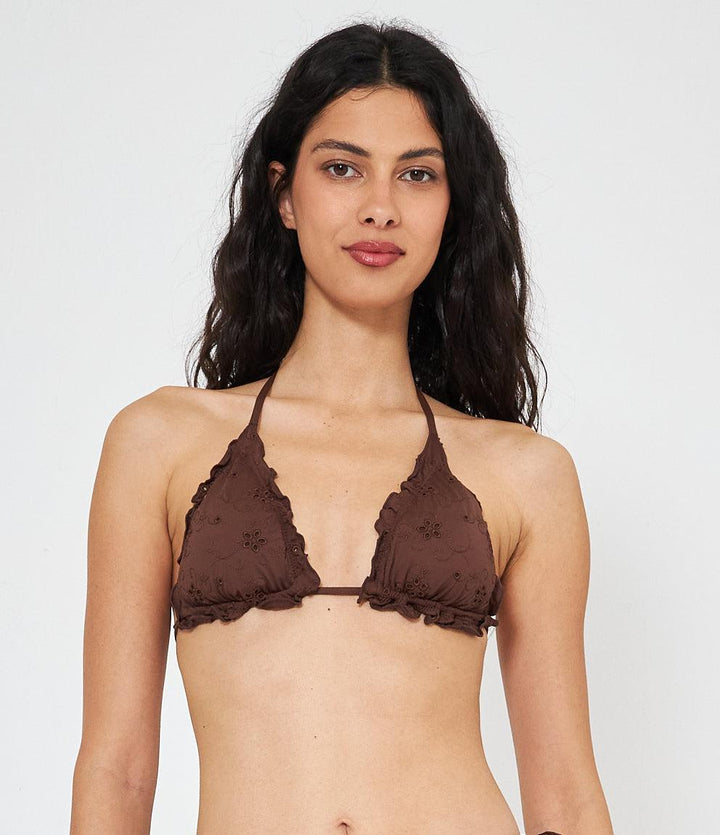 Bikini top Triangolo Ricamato Sangallo