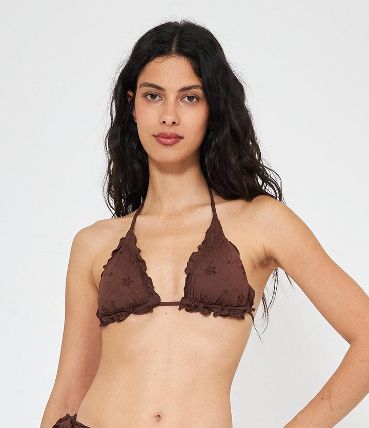 Bikini top Triangolo Ricamato Sangallo