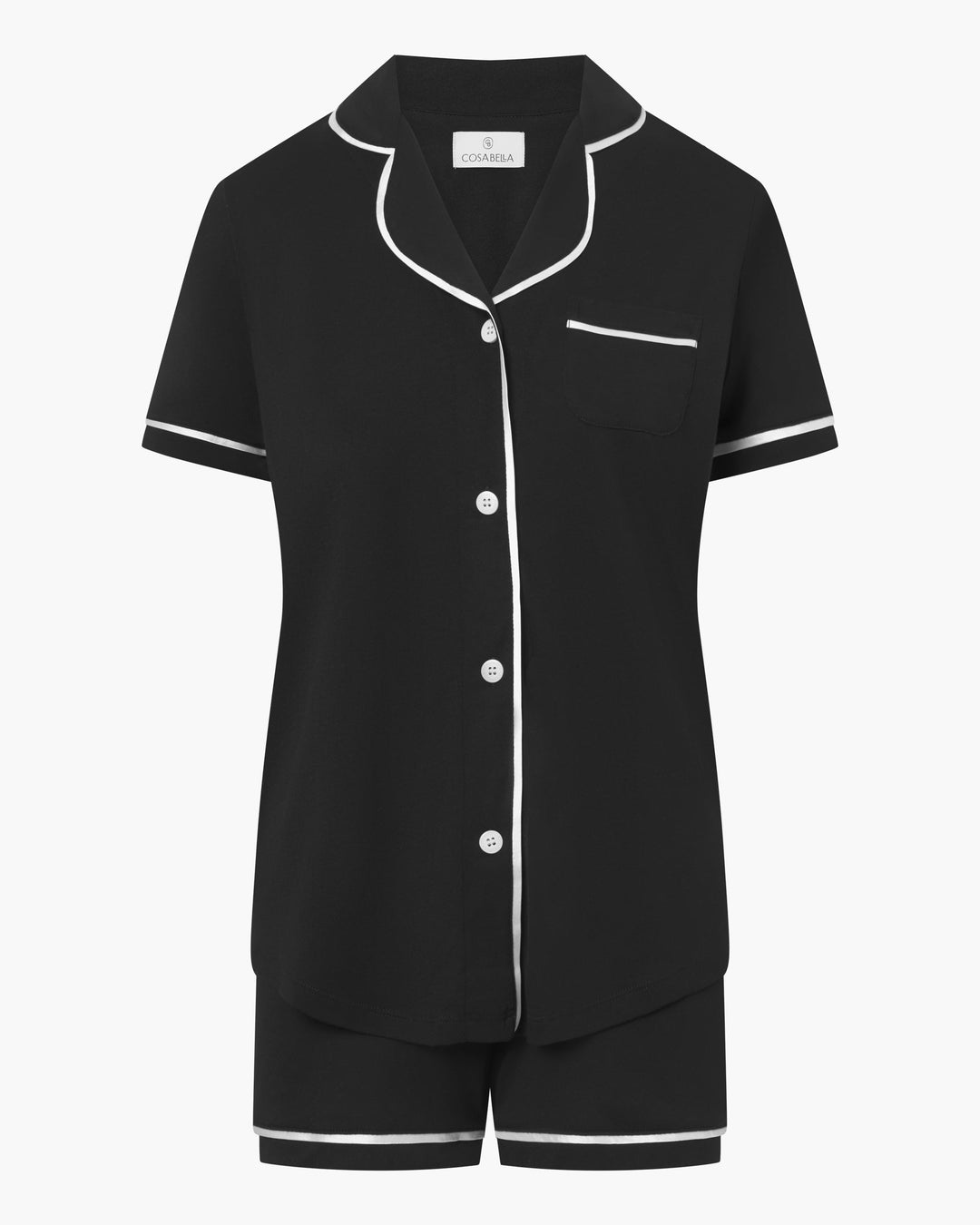 Short Sleeve Top & Boxer Pajama Set
