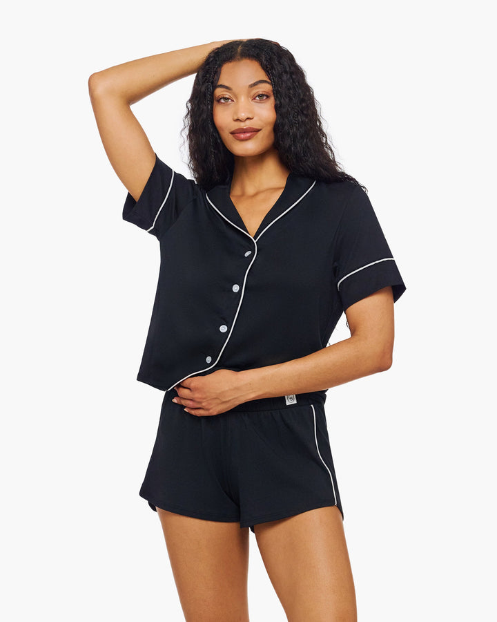 Short Sleeve Top & Boxer Set