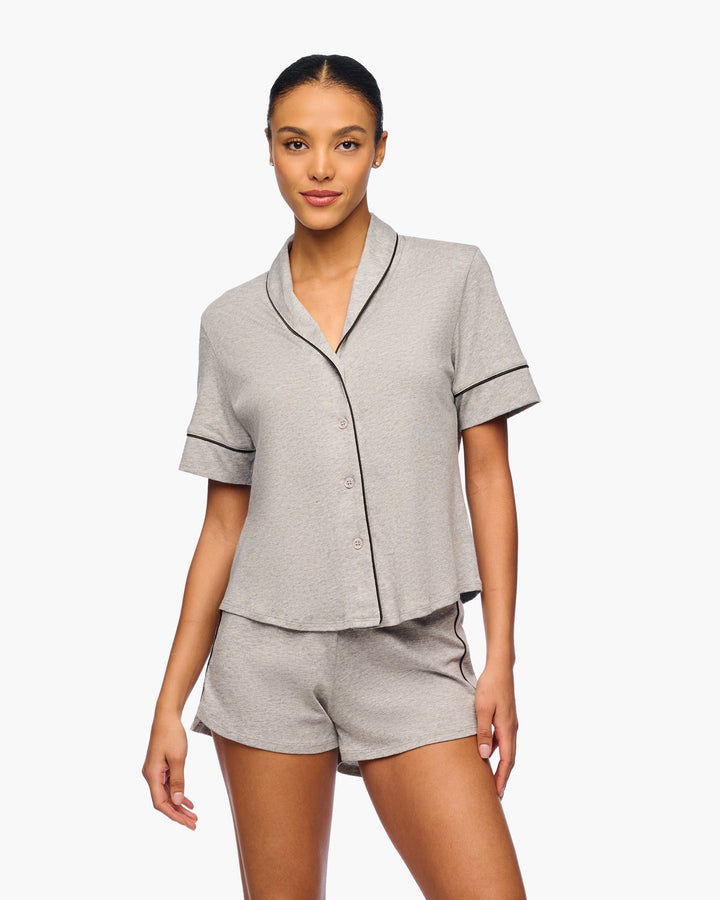 Short Sleeve Top & Boxer Set