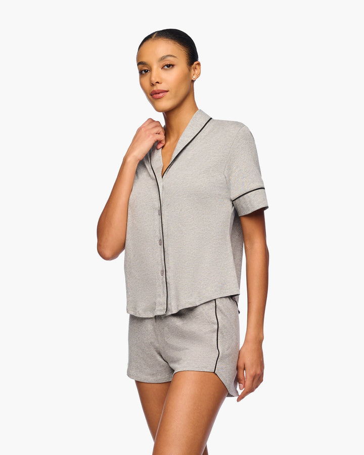 Short Sleeve Top & Boxer Set