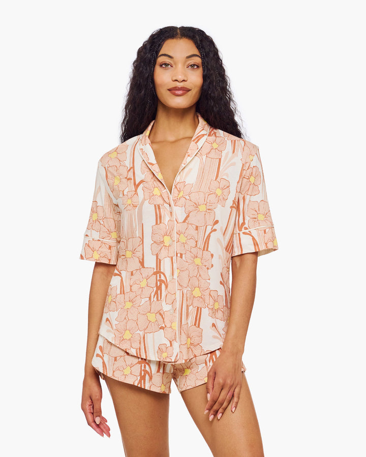 Short Sleeve Top & Boxer Set
