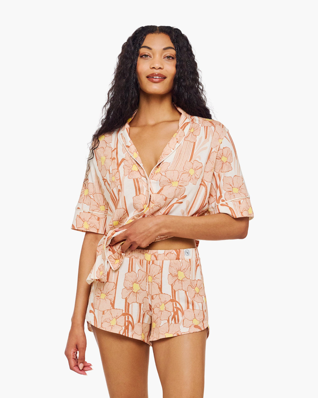 Short Sleeve Top & Boxer Set