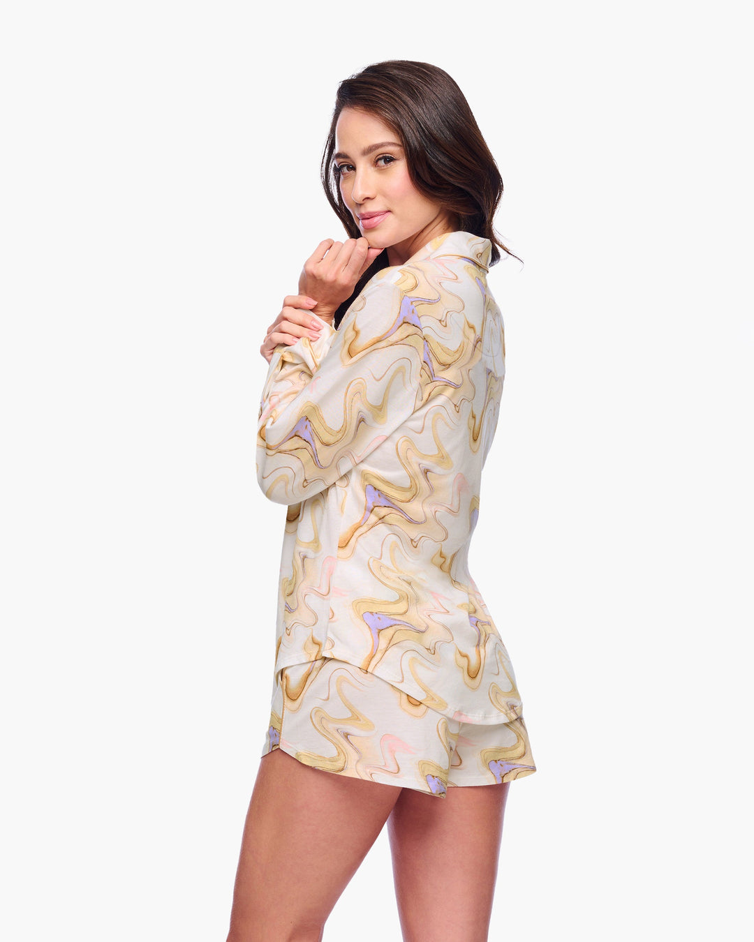 Long Sleeve Top & Boxer Pajama Set