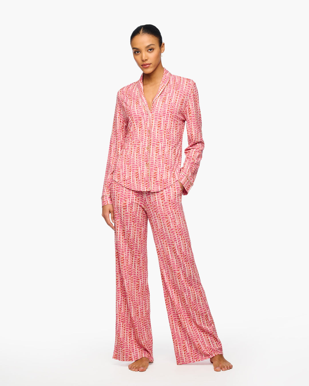 Long Sleeve Top & Boxer Pajama Set
