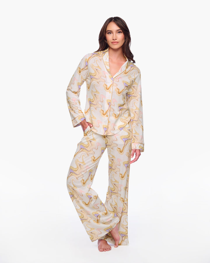 Long Sleeve Top & Boxer Pajama Set