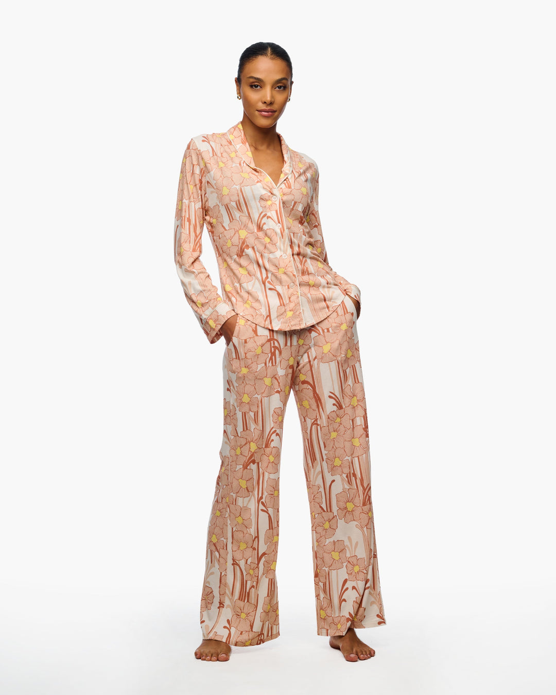 Long Sleeve Top & Boxer Pajama Set